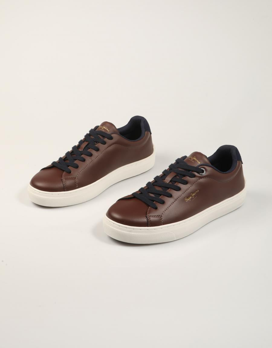 ZAPATILLAS PEPE JEANS CAMDEN MODE PMS000062 D.BROWN en color Marron