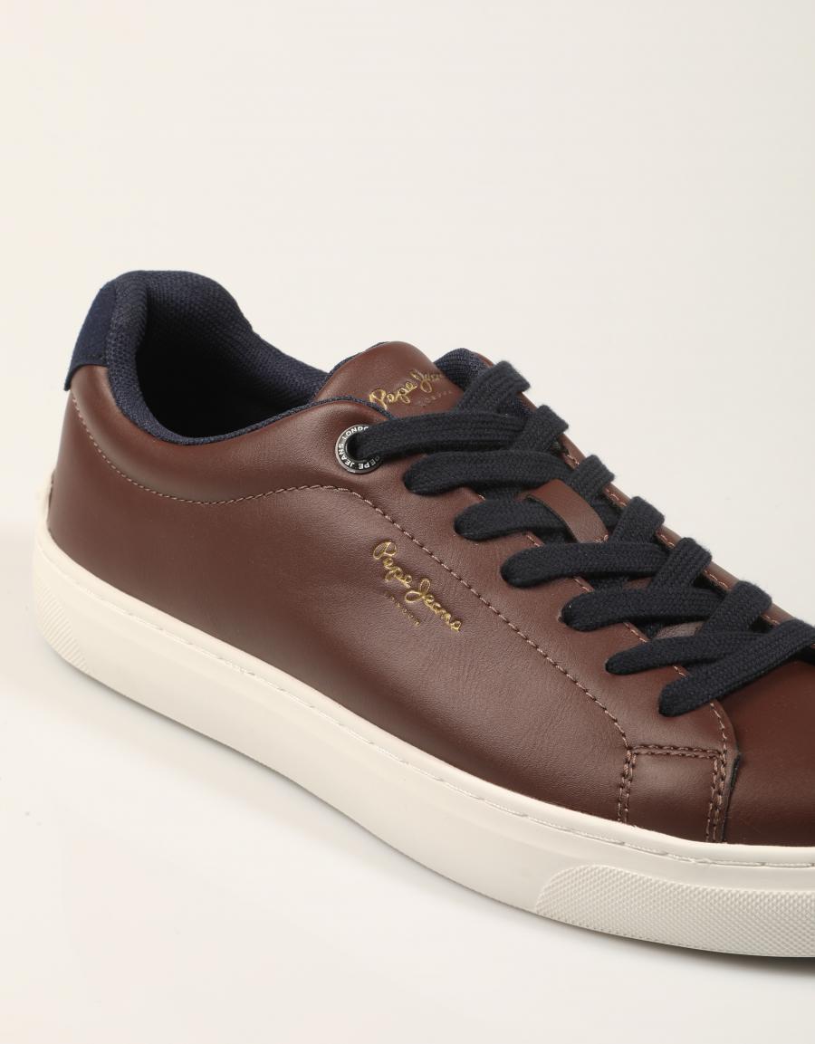 ZAPATILLAS PEPE JEANS CAMDEN MODE PMS000062 D.BROWN en color Marron
