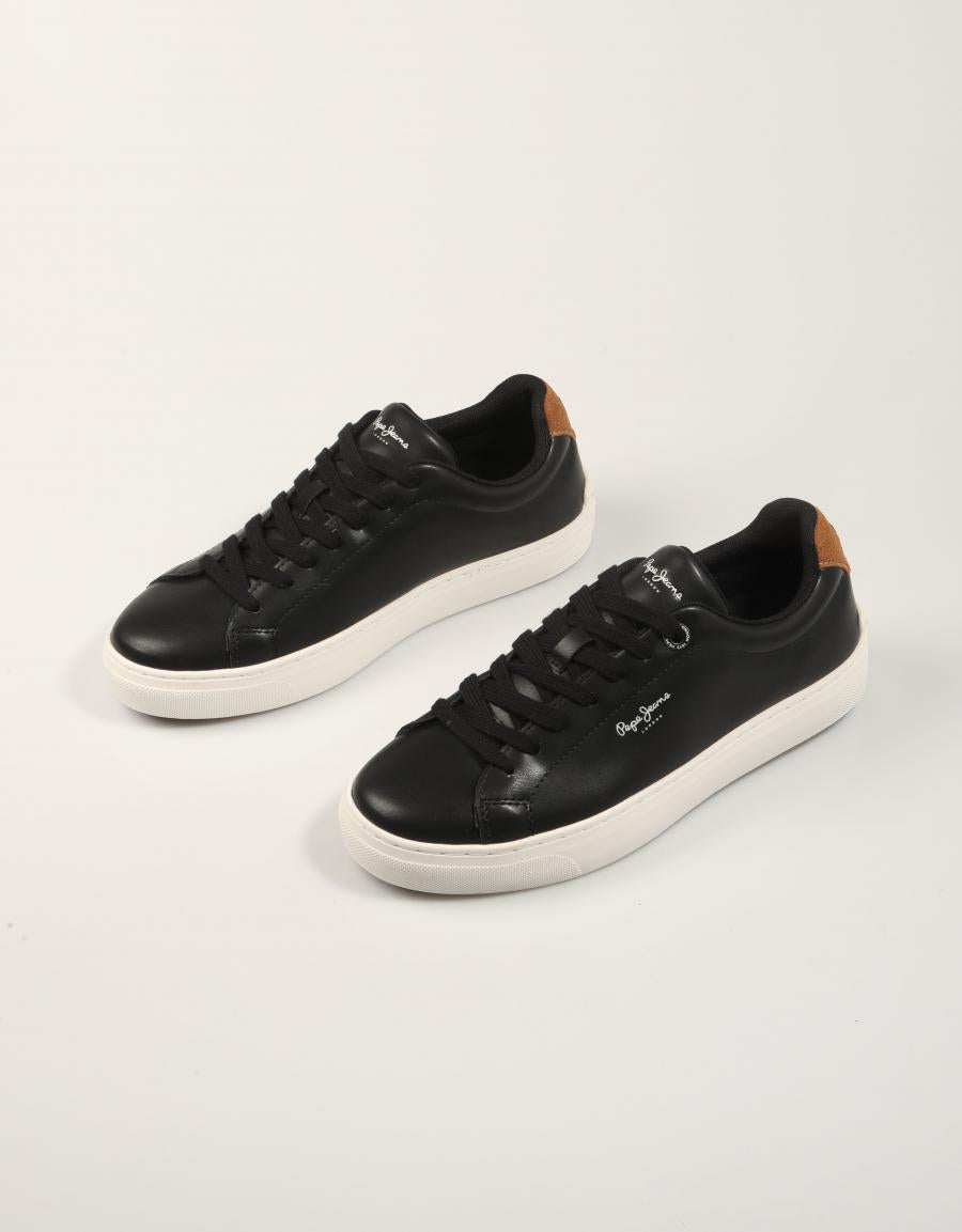 ZAPATILLAS PEPE JEANS CAMDEN MODE PMS000062 BLACK en color Negro