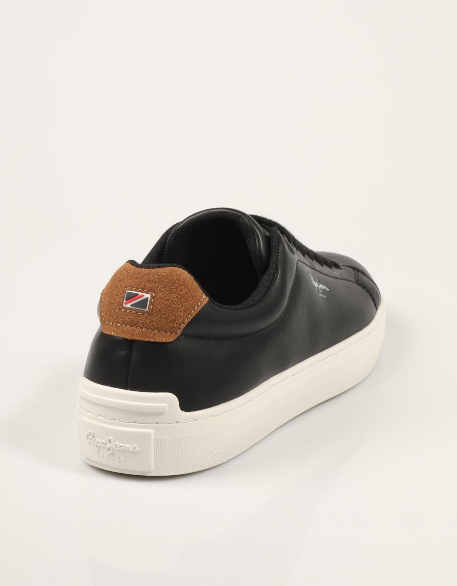 ZAPATILLAS PEPE JEANS CAMDEN MODE PMS000062 BLACK en color Negro