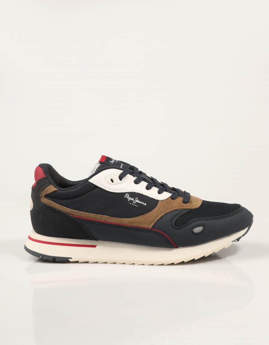 ZAPATILLAS PEPE JEANS BEXLEY ESSENCE PMS400047 NAVY en color Azul marino