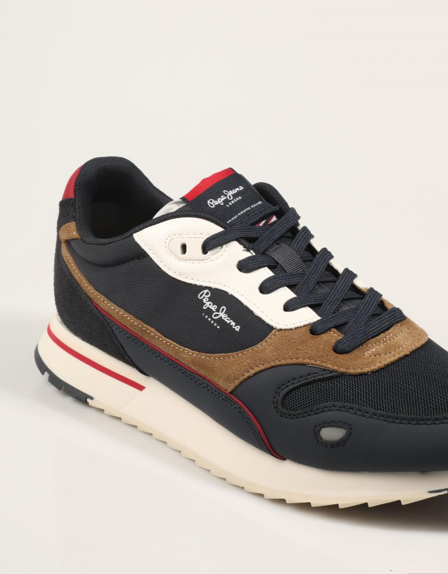 ZAPATILLAS PEPE JEANS BEXLEY ESSENCE PMS400047 NAVY en color Azul marino