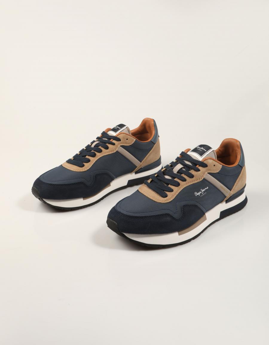 ZAPATILLAS PEPE JEANS HAILON BASIC PMS400037 NAVY en color Azul marino
