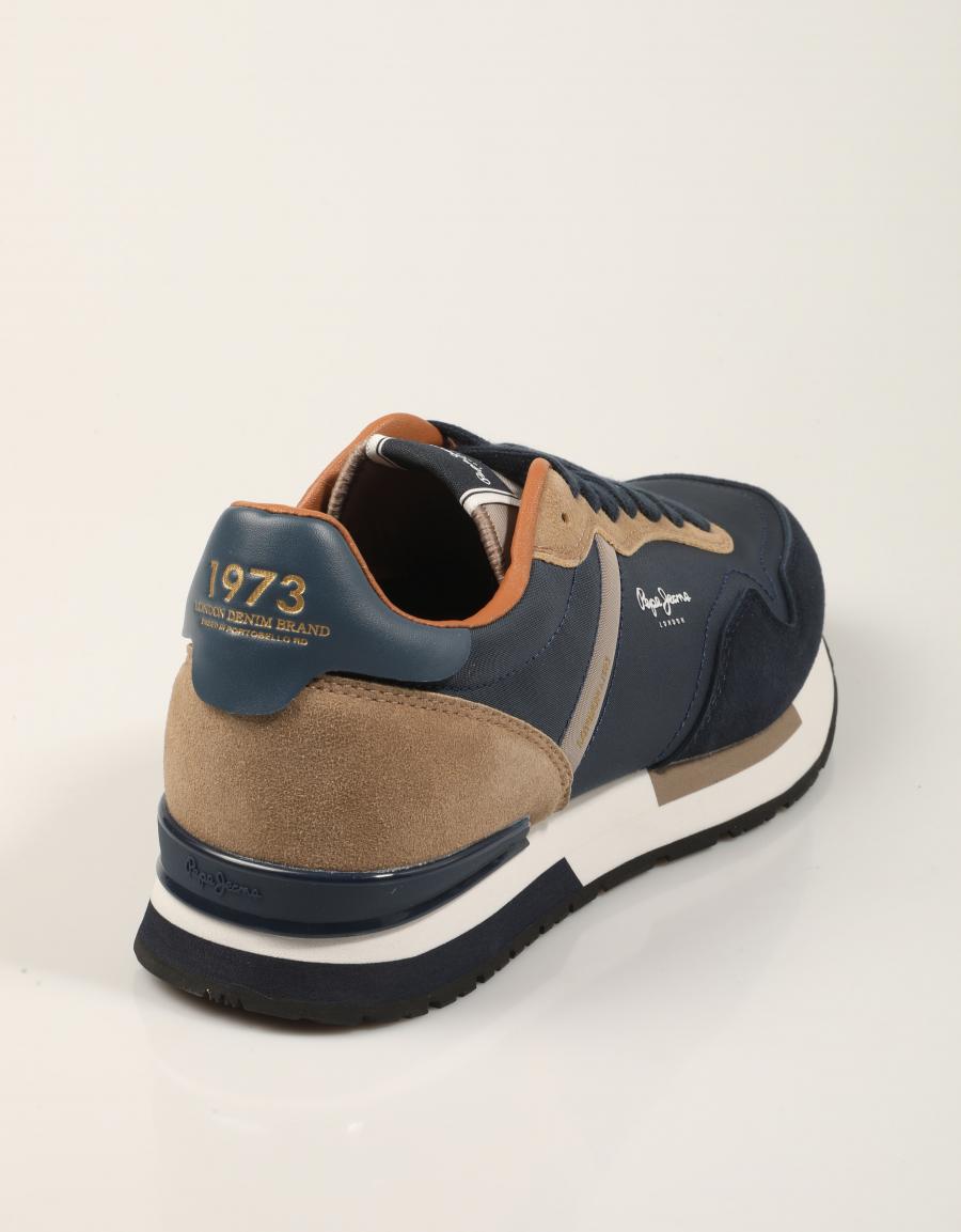 ZAPATILLAS PEPE JEANS HAILON BASIC PMS400037 NAVY en color Azul marino