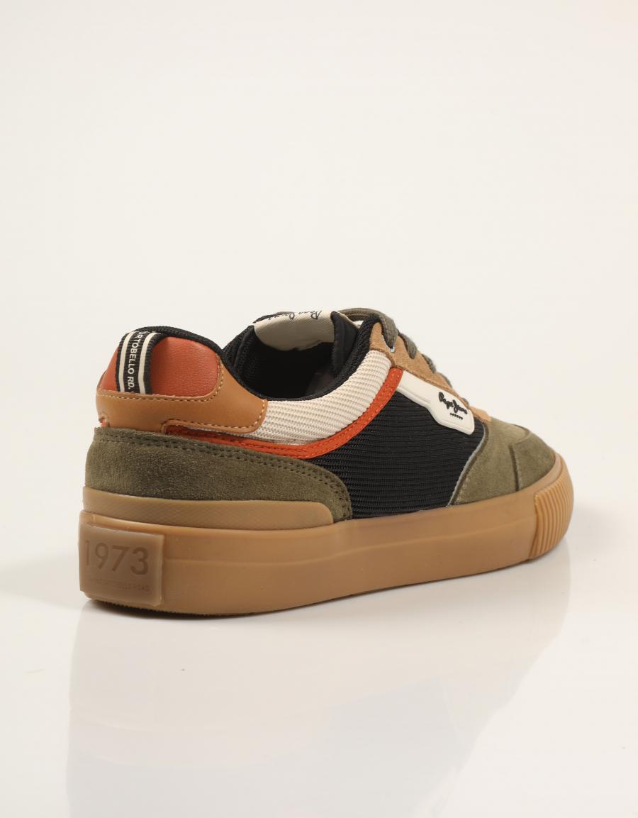ZAPATILLAS PEPE JEANS NOLAN ESSENCE PMS300033 KHAKI en color Multicolor