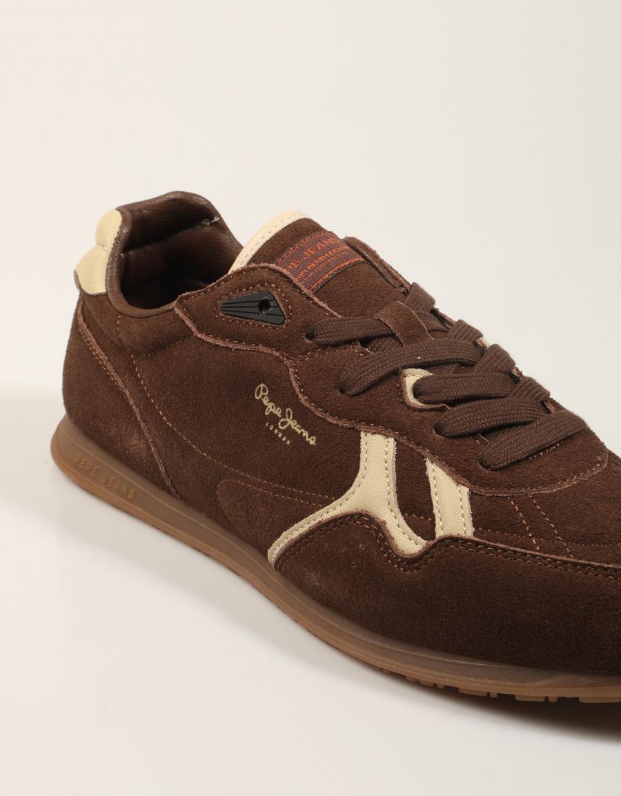 ZAPATILLAS PEPE JEANS DAZE BLOCK PMS300036 D.BROWN en color Marron
