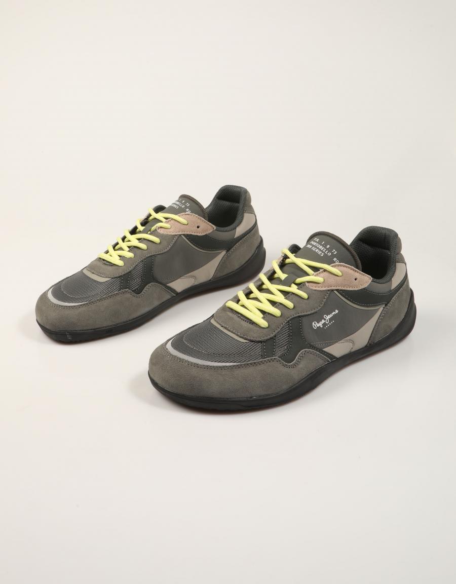 ZAPATILLAS PEPE JEANS SAVILE RACER PMS300034 E.GREEN en color Kaki