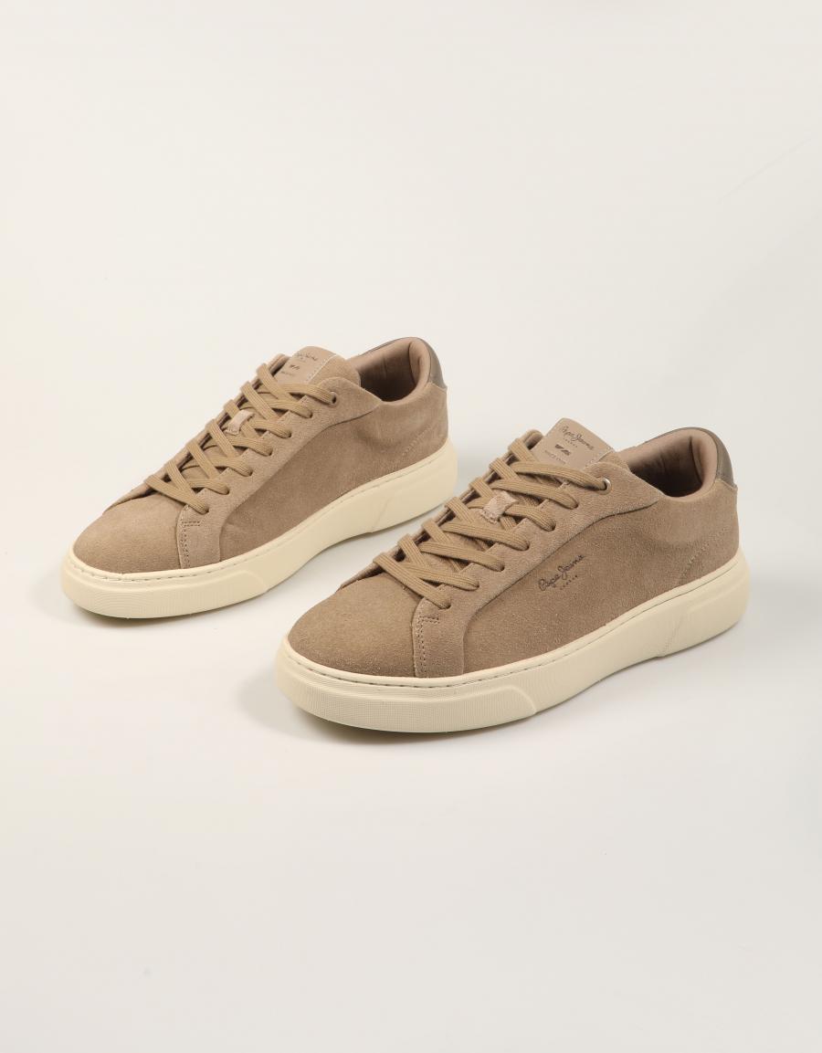 ZAPATILLAS PEPE JEANS COLINS BASIC PMS000068 BEIGE en color Beige