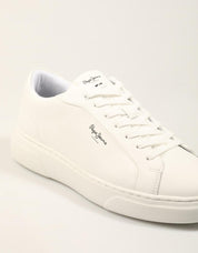ZAPATILLAS PEPE JEANS COLINS BASIC PMS000067 WHITE en color Blanco