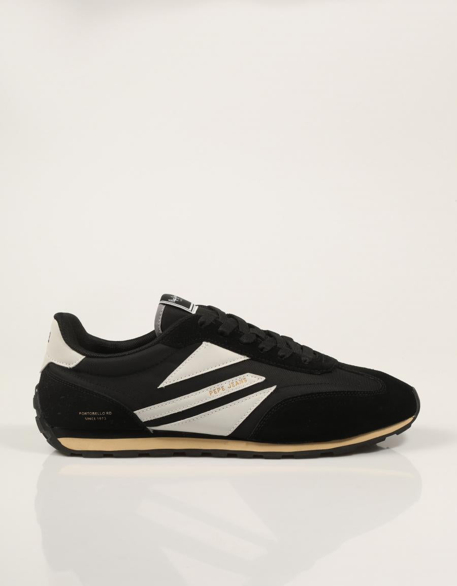 ZAPATILLAS PEPE JEANS JASON RETRO PMS400051 BLACK en color Negro