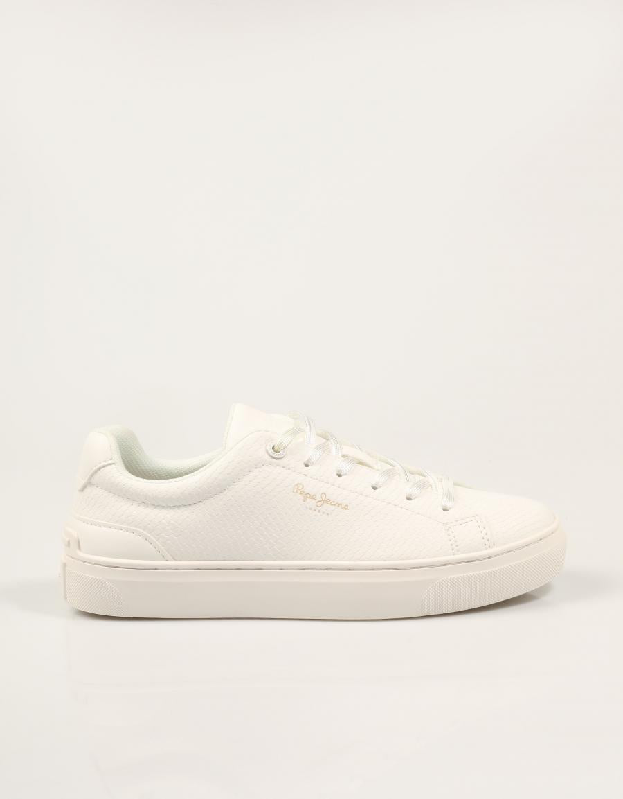 ZAPATILLAS PEPE JEANS CAMDEN HISS PLS000045 WHITE en color Blanco