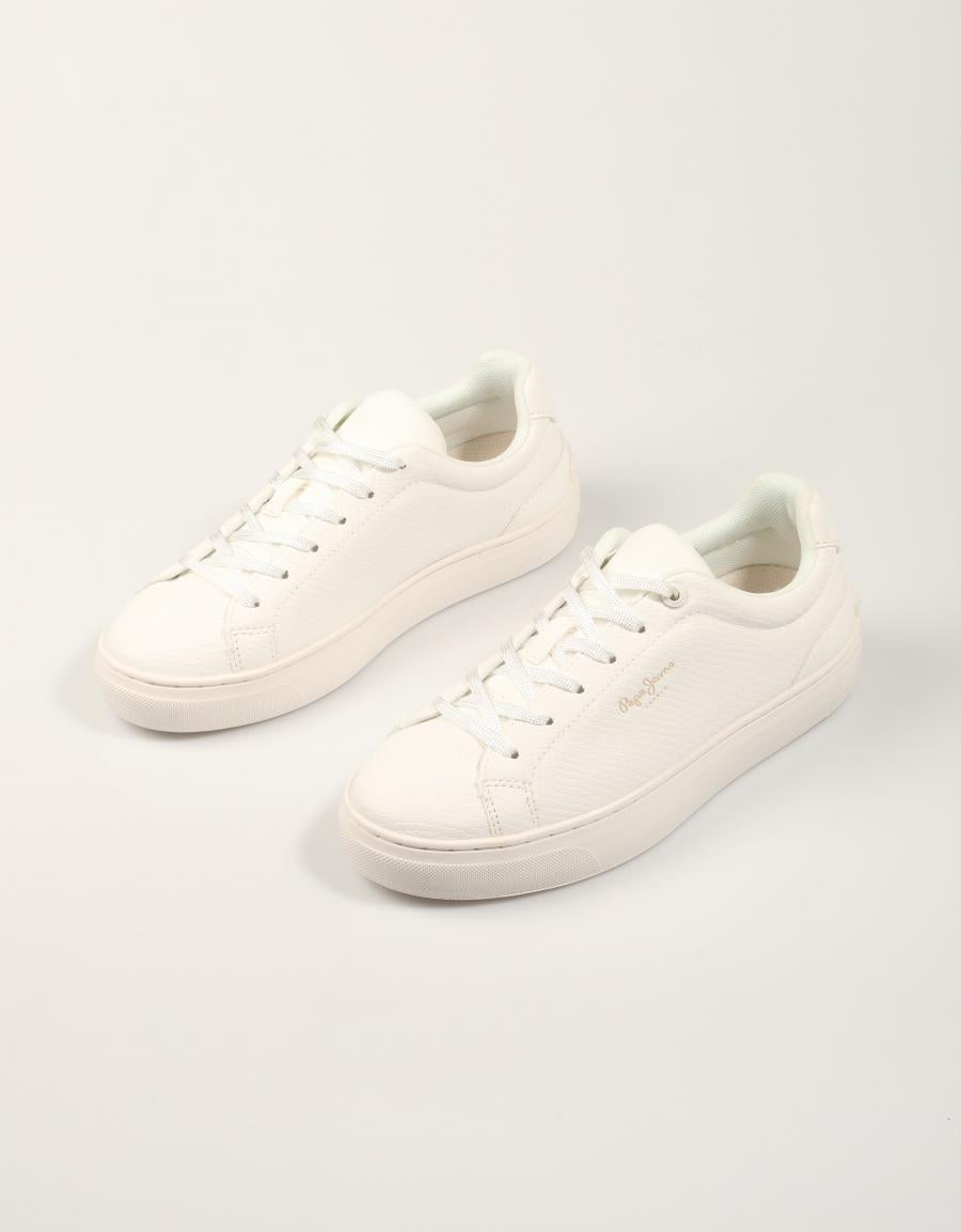 ZAPATILLAS PEPE JEANS CAMDEN HISS PLS000045 WHITE en color Blanco