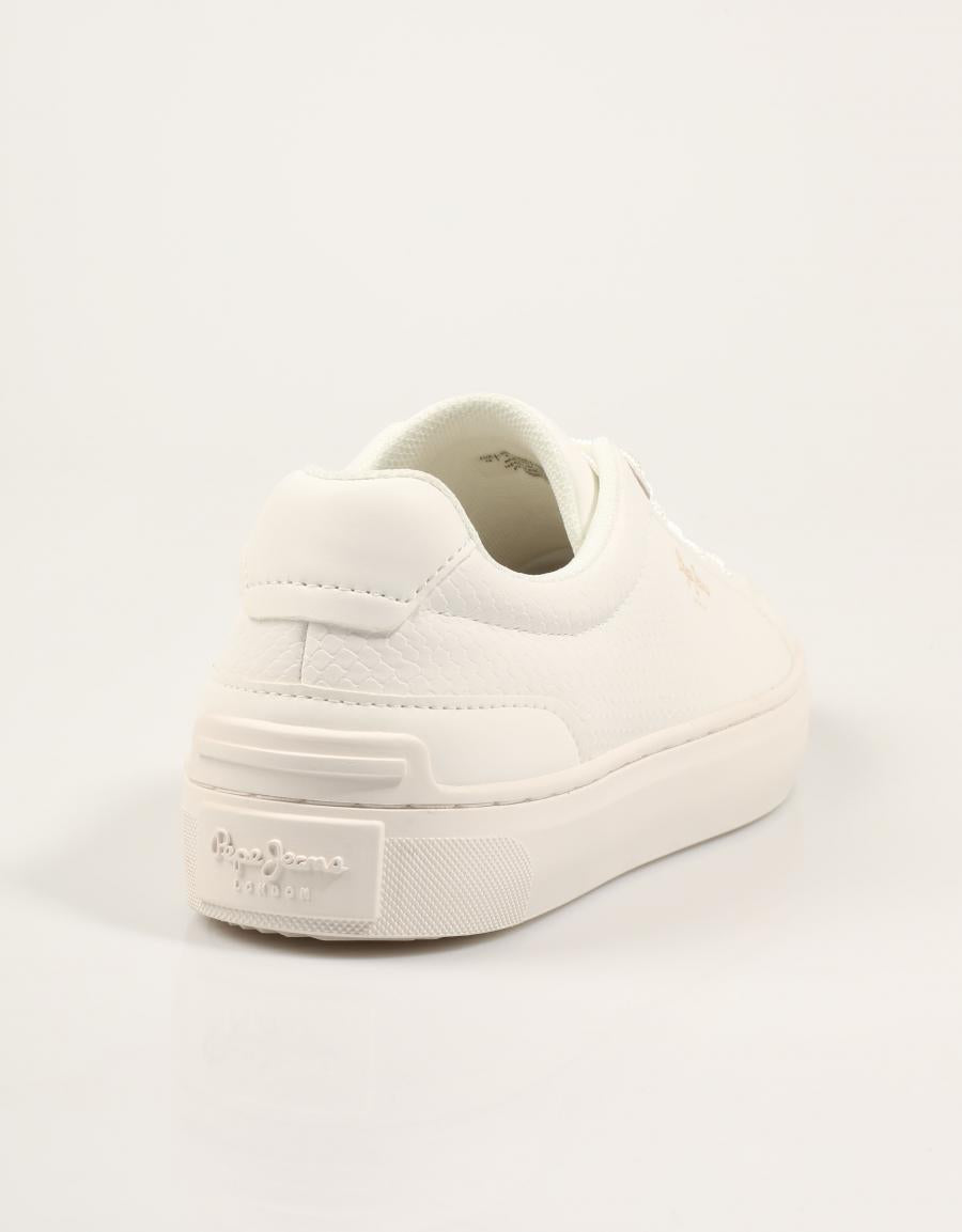 ZAPATILLAS PEPE JEANS CAMDEN HISS PLS000045 WHITE en color Blanco