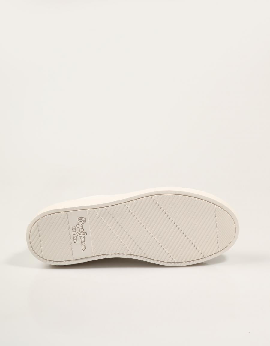 ZAPATILLAS PEPE JEANS CAMDEN HISS PLS000045 WHITE en color Blanco