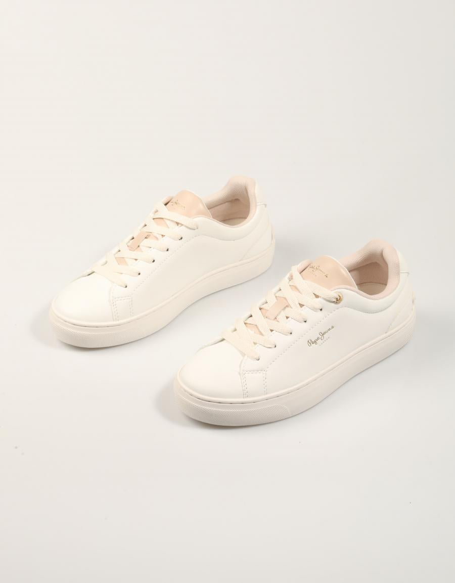 ZAPATILLAS PEPE JEANS CAMDEN BRIGHT PLS000038 WHITE en color Blanco