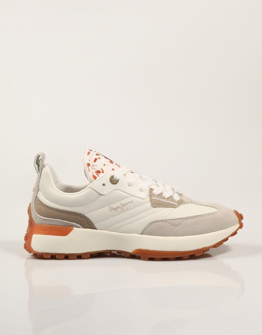 ZAPATILLAS PEPE JEANS LUCKY FIERCE PLS600067 WHITE en color Blanco