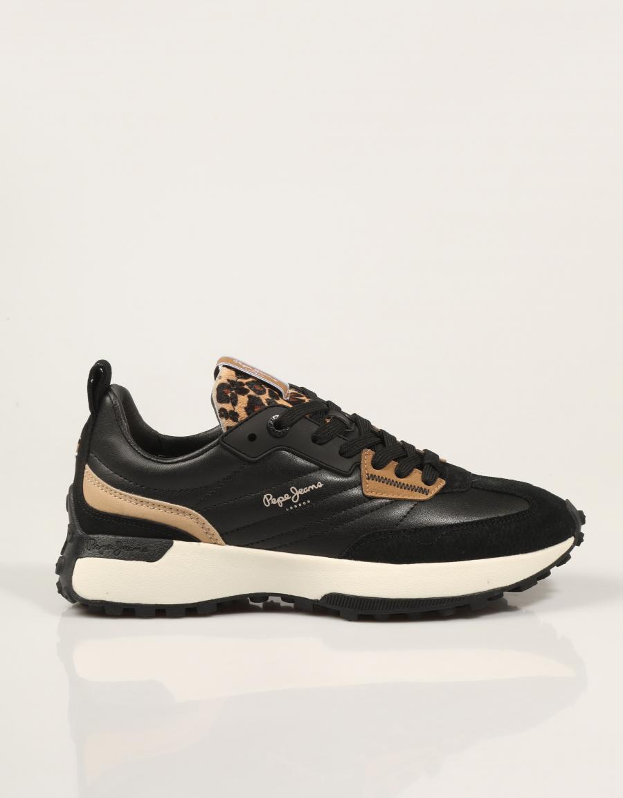 ZAPATILLAS PEPE JEANS LUCKY FIERCE PLS600067 BLACK en color Negro