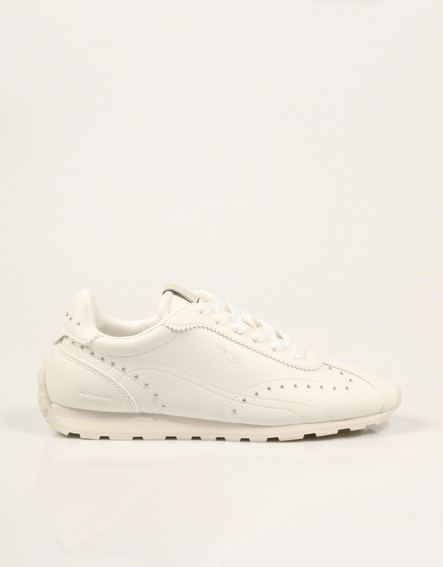 ZAPATILLAS PEPE JEANS JANE CLASS PLS400042 F.WHITE en color Blanco