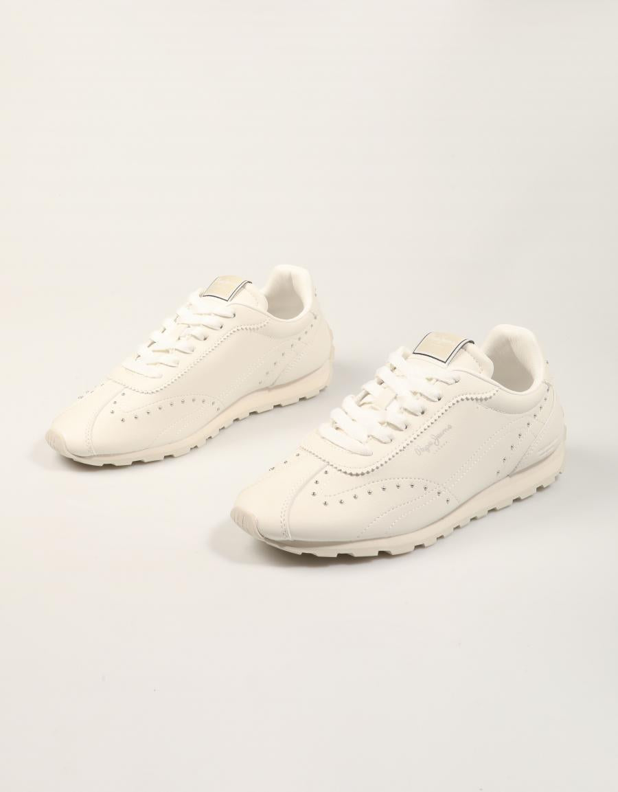 ZAPATILLAS PEPE JEANS JANE CLASS PLS400042 F.WHITE en color Blanco