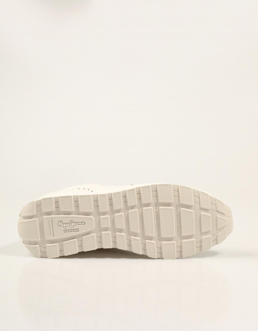 ZAPATILLAS PEPE JEANS JANE CLASS PLS400042 F.WHITE en color Blanco