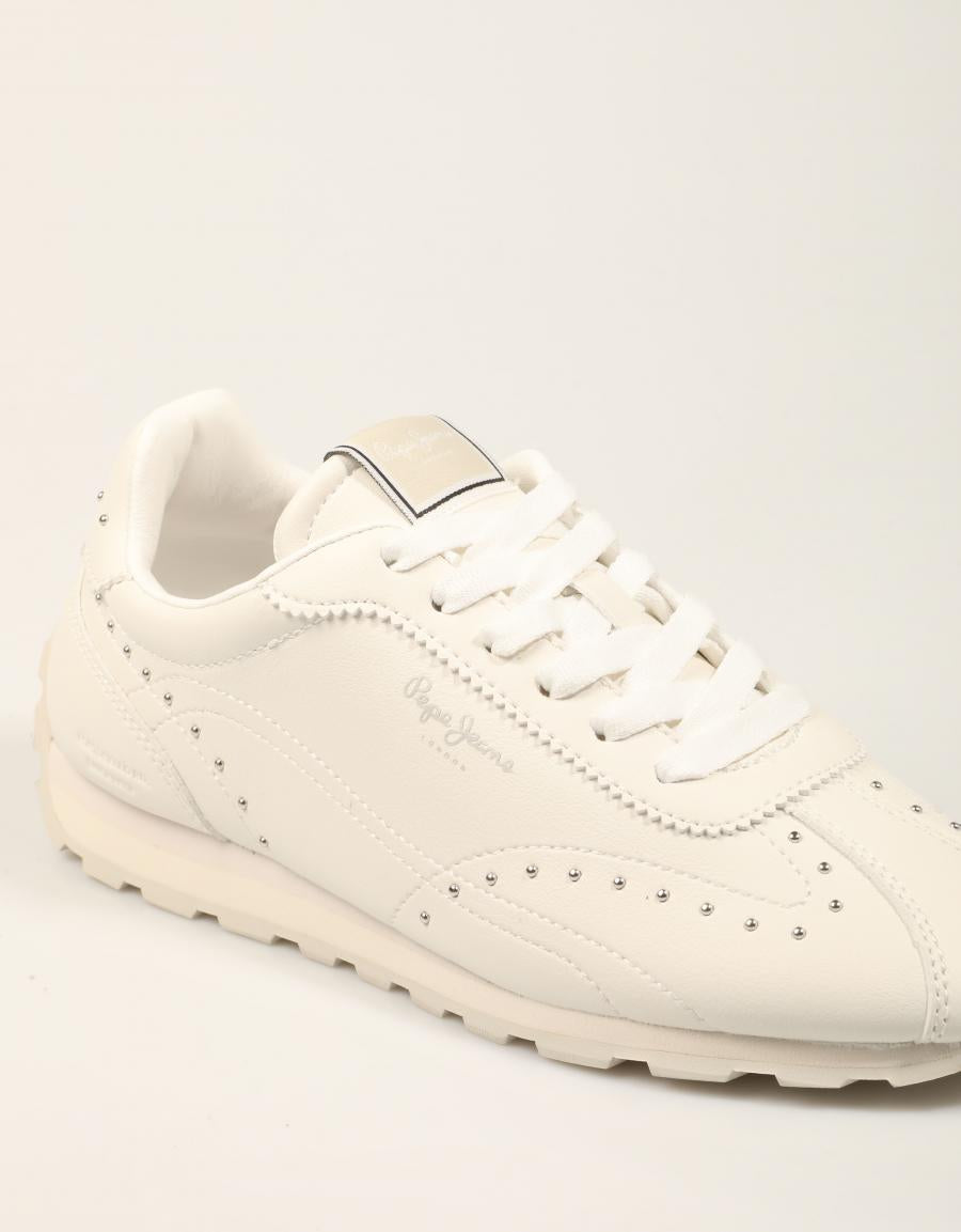 ZAPATILLAS PEPE JEANS JANE CLASS PLS400042 F.WHITE en color Blanco