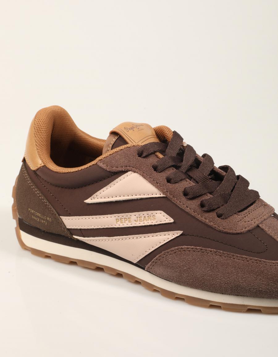 ZAPATILLAS PEPE JEANS JANE SPORTY PLS400045 C.BROWN en color Marron