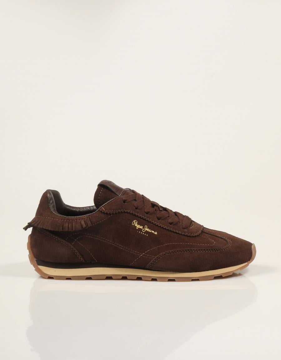 ZAPATILLAS PEPE JEANS JANE BOHO PLS400041 D.BROWN en color Marron