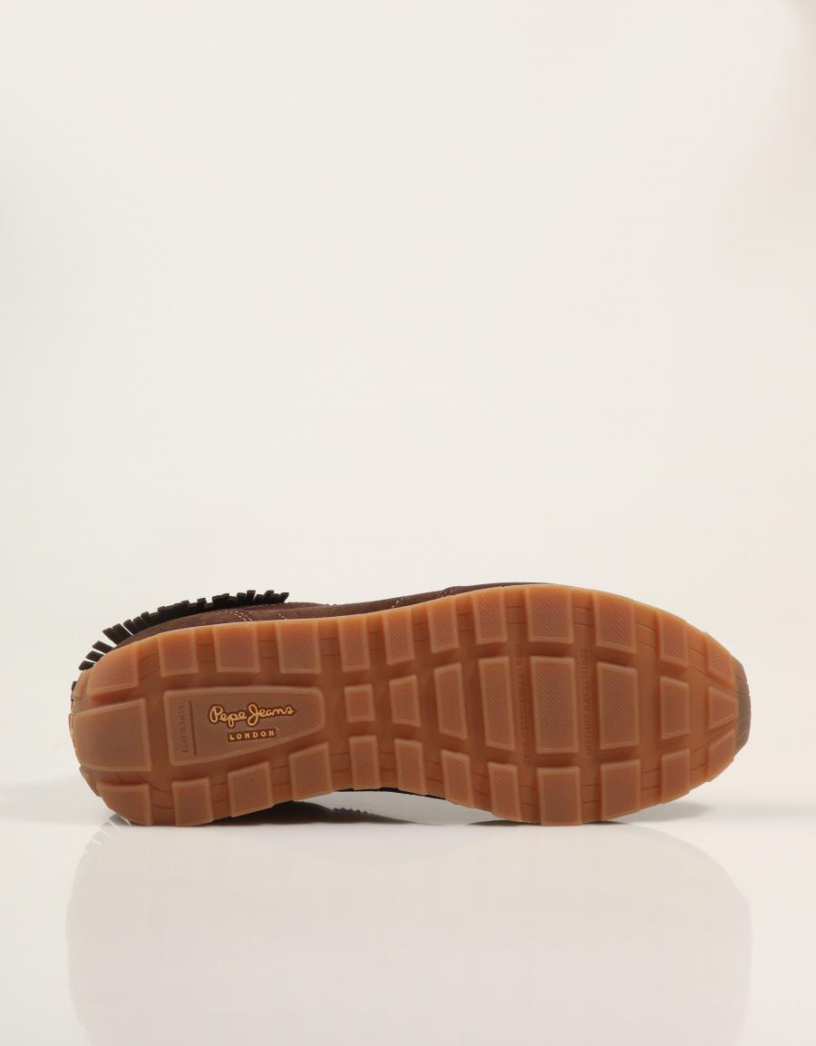 ZAPATILLAS PEPE JEANS JANE BOHO PLS400041 D.BROWN en color Marron