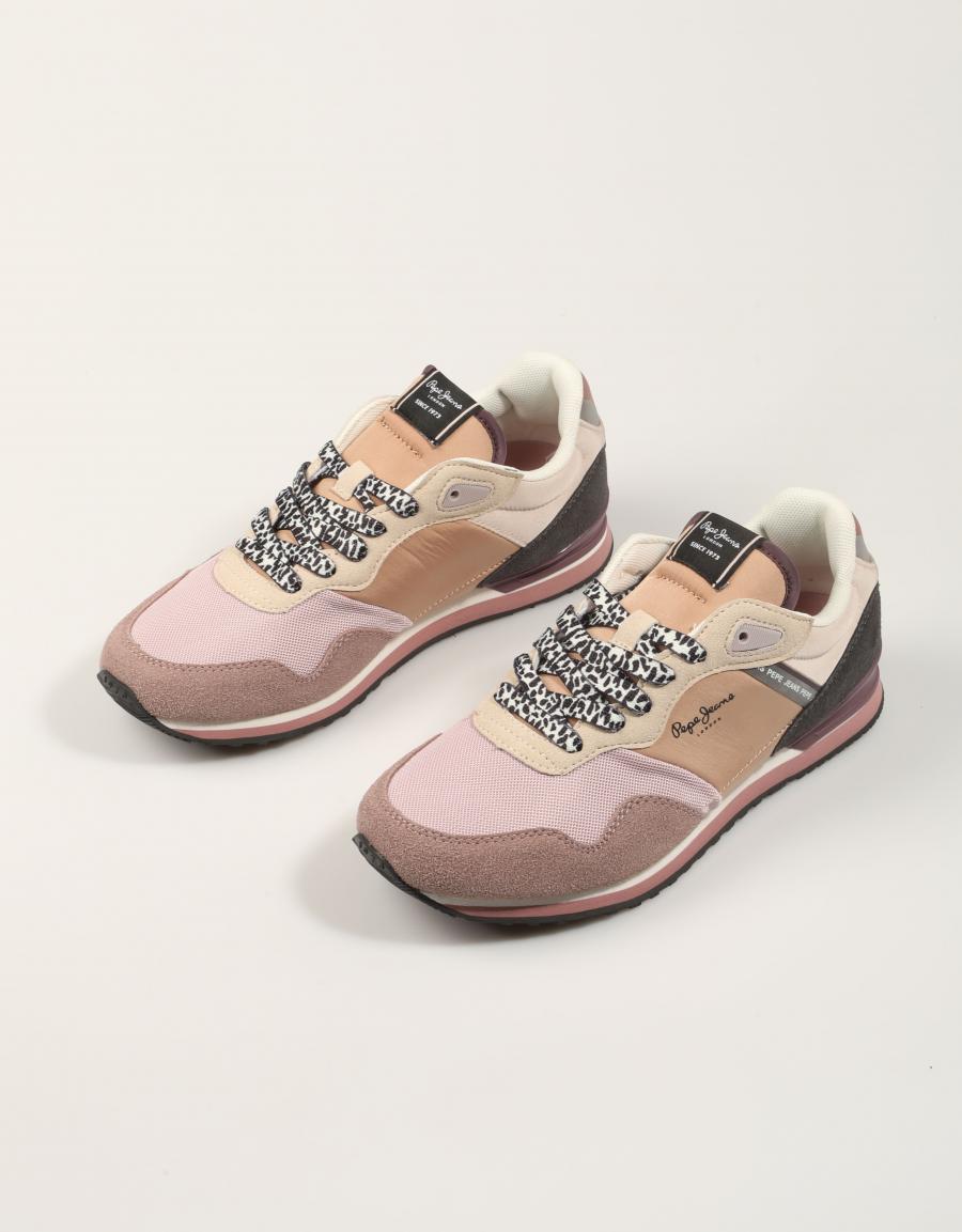 ZAPATILLAS PEPE JEANS LONDON FAME PGS400028 B.PINK en color Rosa