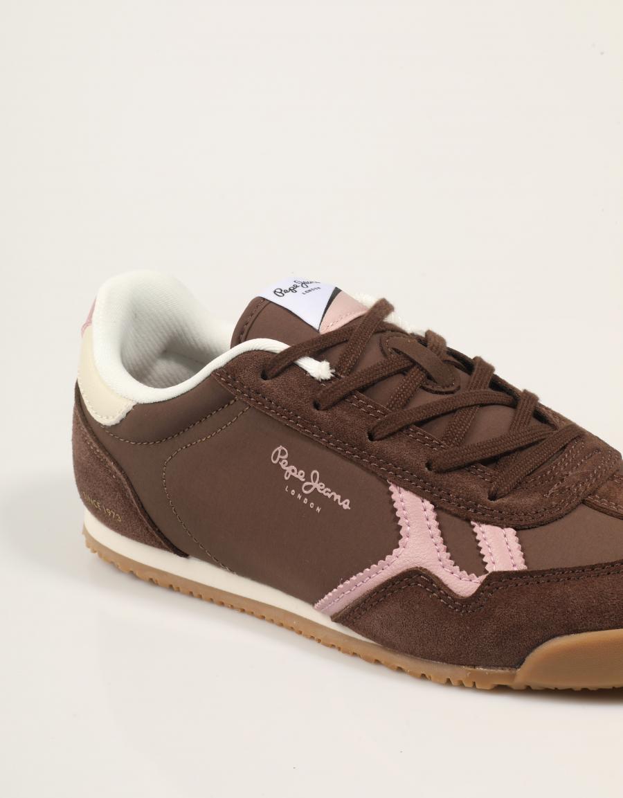 ZAPATILLAS PEPE JEANS VINNIE RETRO PGS400022 S.BROWN en color Marron