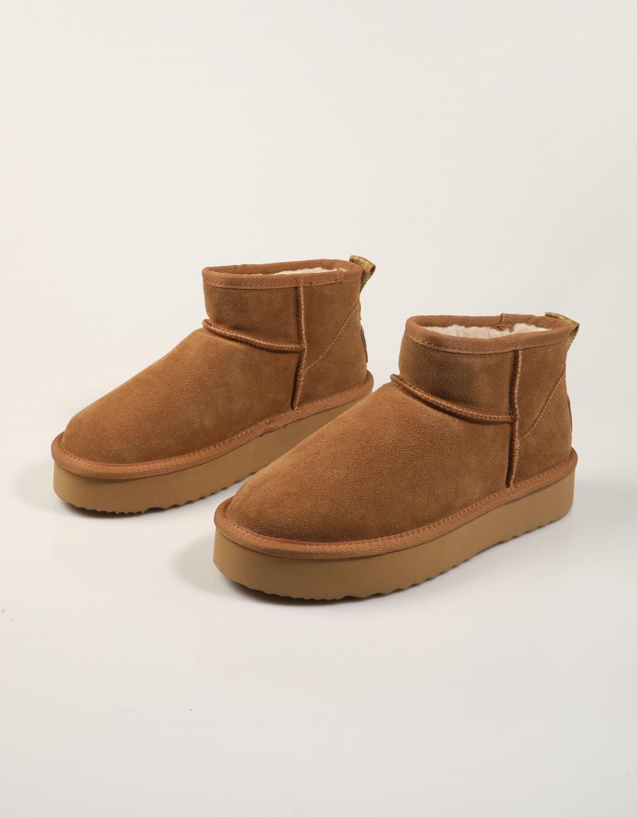 BOTINES PEPE JEANS DISSY YOUNG PLS50536 CARAMEL en color Cuero