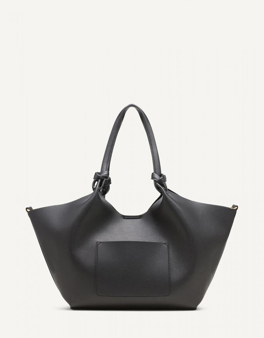 BOLSO DKNY PAULA MD TOTE BLACK/GOLD R42BAE49 en color Negro
