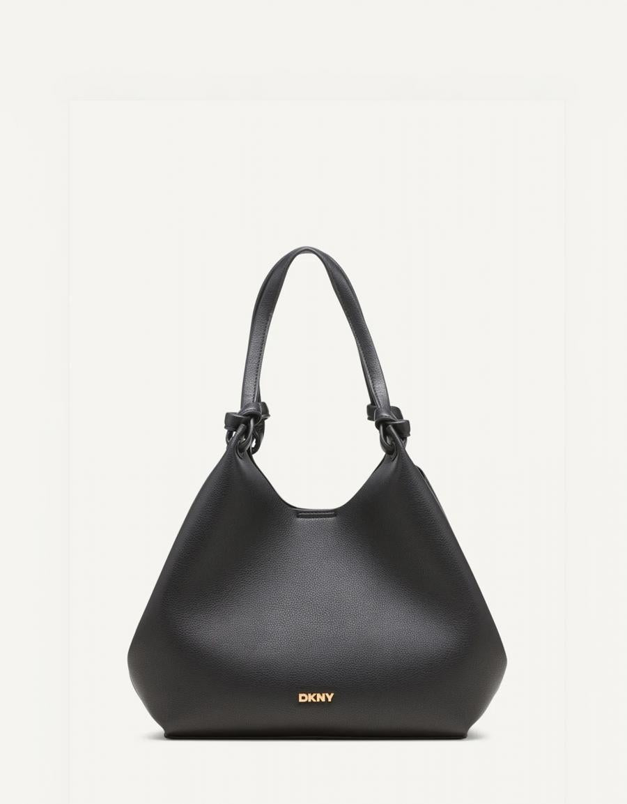 BOLSO DKNY PAULA MD TOTE BLACK/GOLD R42BAE49 en color Negro