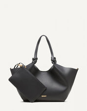 BOLSO DKNY PAULA MD TOTE BLACK/GOLD R42BAE49 en color Negro