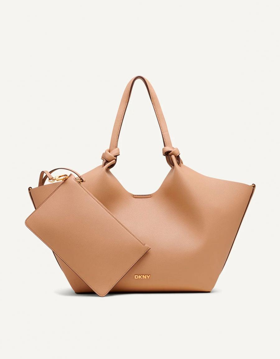 BOLSO DKNY PAULA MD TOTE CAPUCCINO R42BAE49 en color Beige