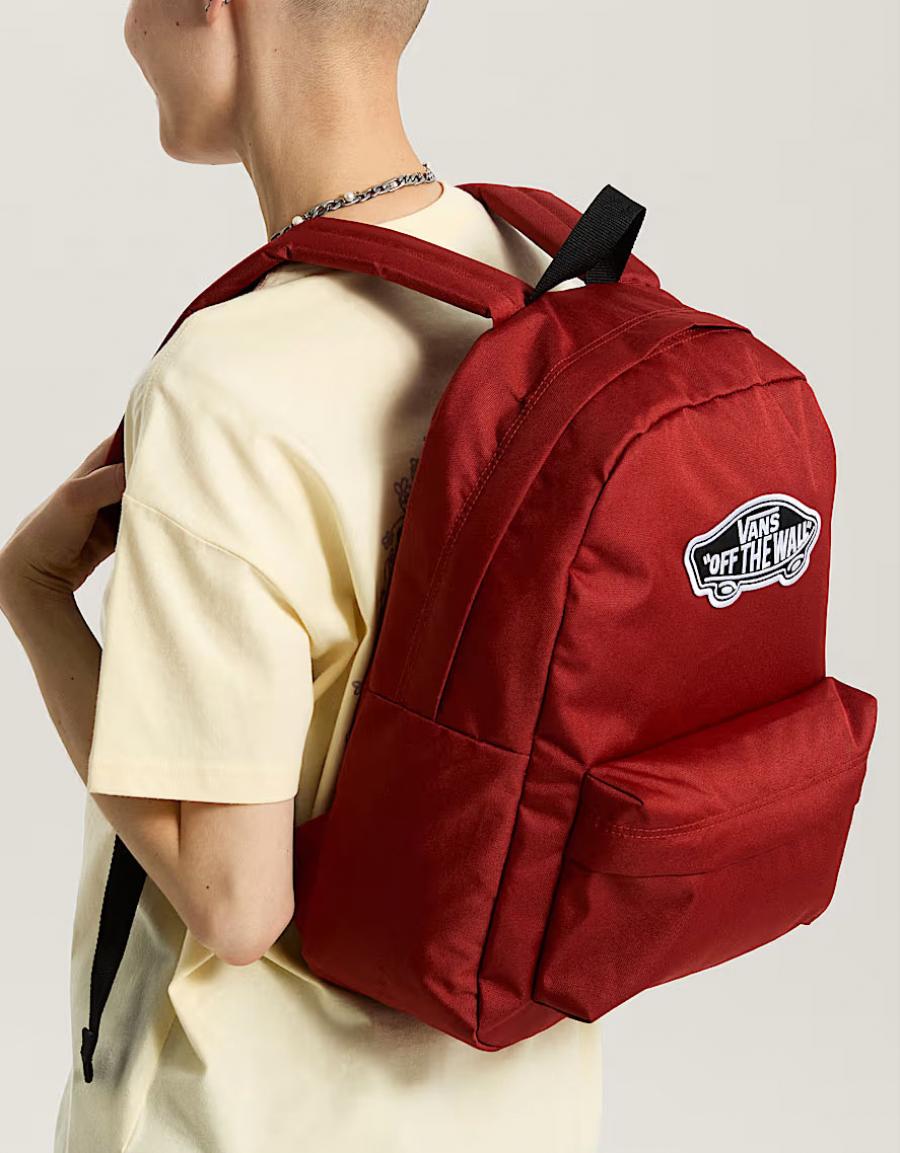 MOCHILAS VANS OLD SKOOL POPPY EMBER VN000H4Y en color Burdeos