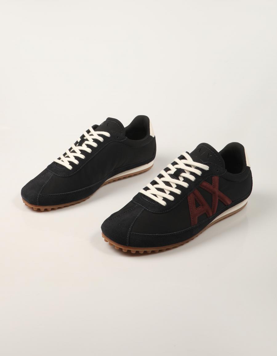 ZAPATILLAS ARMANI EXCHANGE LOWER NYLON NAVY AF27477 en color Azul marino