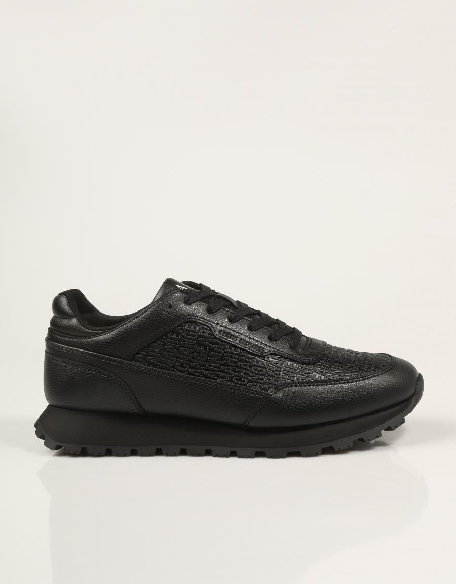 ZAPATILLAS ARMANI EXCHANGE DROP MINI BLACK AF29408 en color Negro