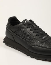 ZAPATILLAS ARMANI EXCHANGE DROP MINI BLACK AF29408 en color Negro
