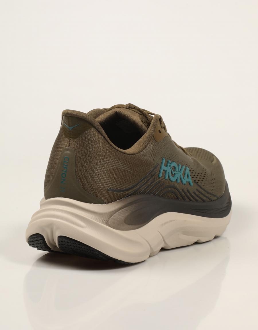 ZAPATILLAS HOKA CLIFTON 11 OLIVE 1176572 en color Kaki