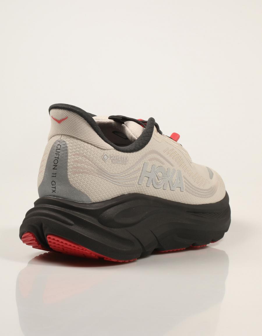 ZAPATILLAS HOKA CLIFTON 11 GTX RIVER GREY 1176574 en color Taupe