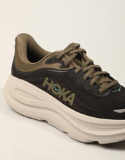 ZAPATILLAS HOKA BONDI 9 BLACK/GREY 1162011 en color Marron