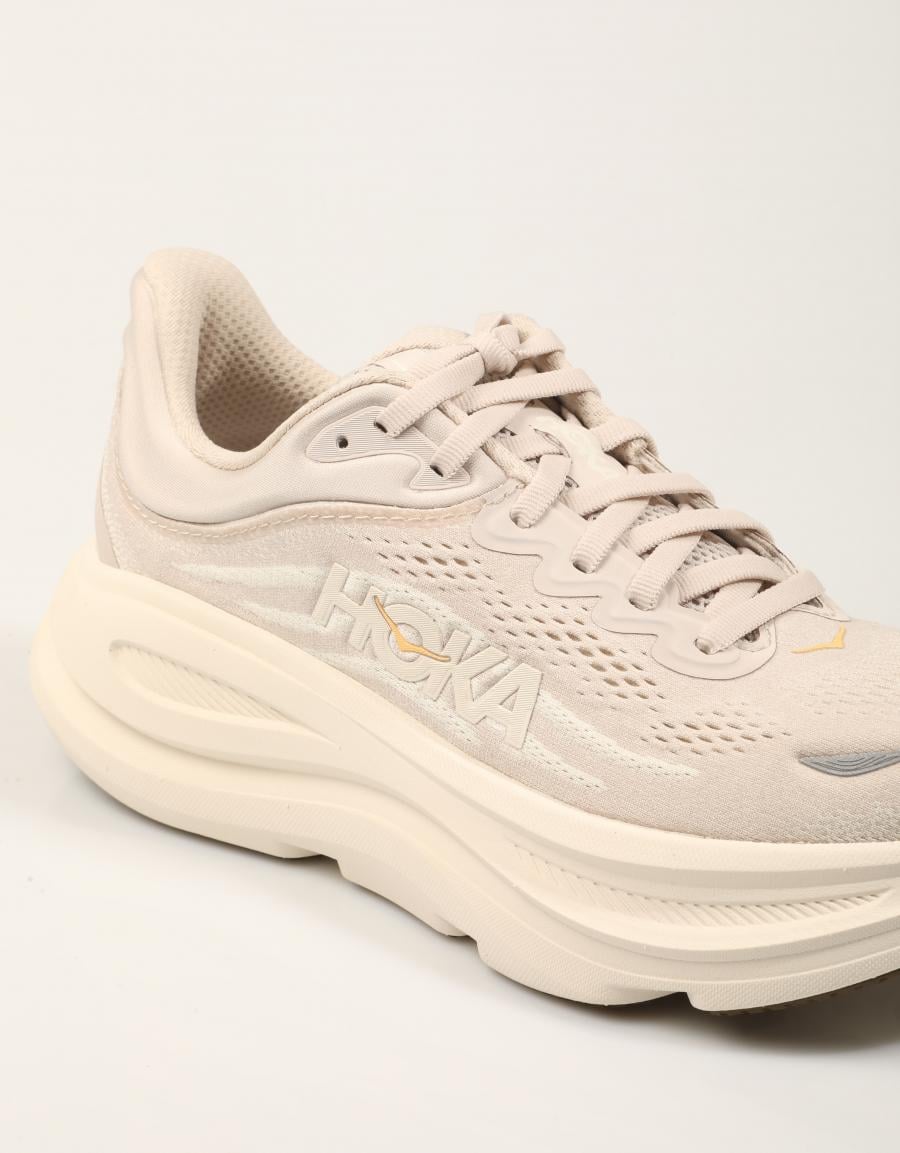 ZAPATILLAS HOKA BONDI 9 RIVER GREY 1162012 en color Taupe