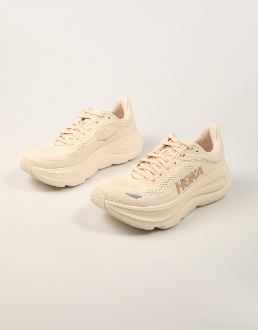 ZAPATILLAS HOKA BONDI 9 VANILLA 1162012 en color Beige
