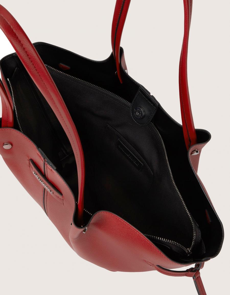 BOLSOS KARL LAGERFELD PIERCED SM TOTE DARK CHERRY B4W30329 en color Burdeos