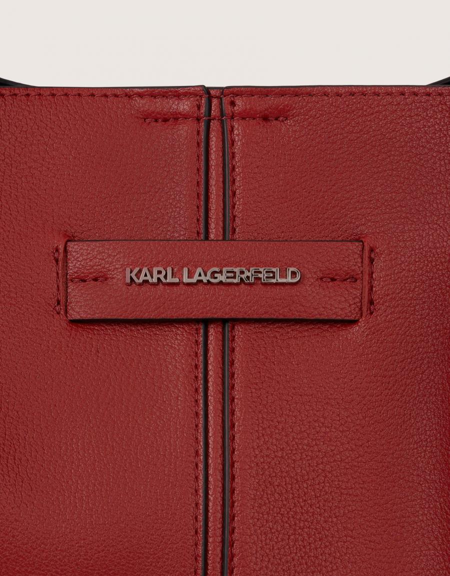 BOLSOS KARL LAGERFELD PIERCED SM TOTE DARK CHERRY B4W30329 en color Burdeos