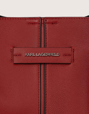 BOLSOS KARL LAGERFELD PIERCED SM TOTE DARK CHERRY B4W30329 en color Burdeos