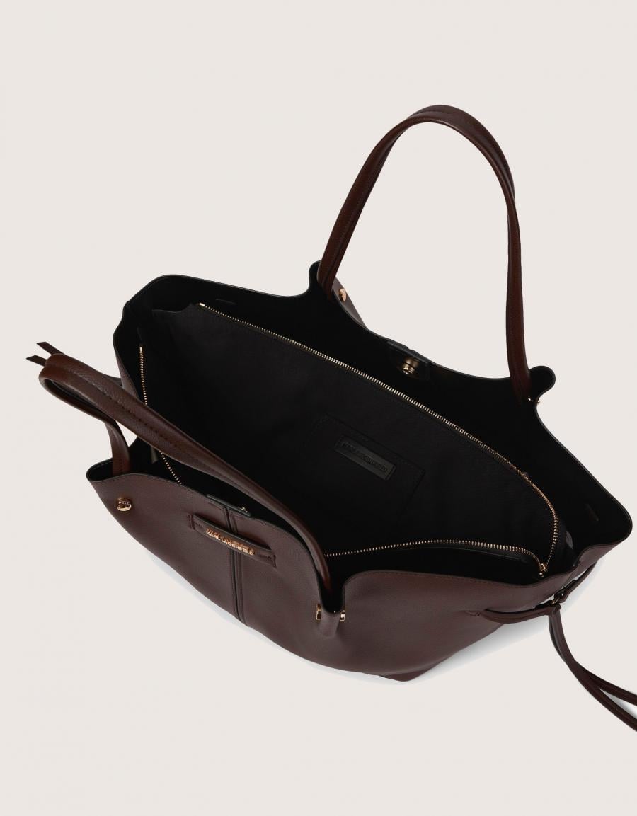 BOLSOS KARL LAGERFELD PIERCED MD TOTE TOBACCO B3W30347 en color Marron