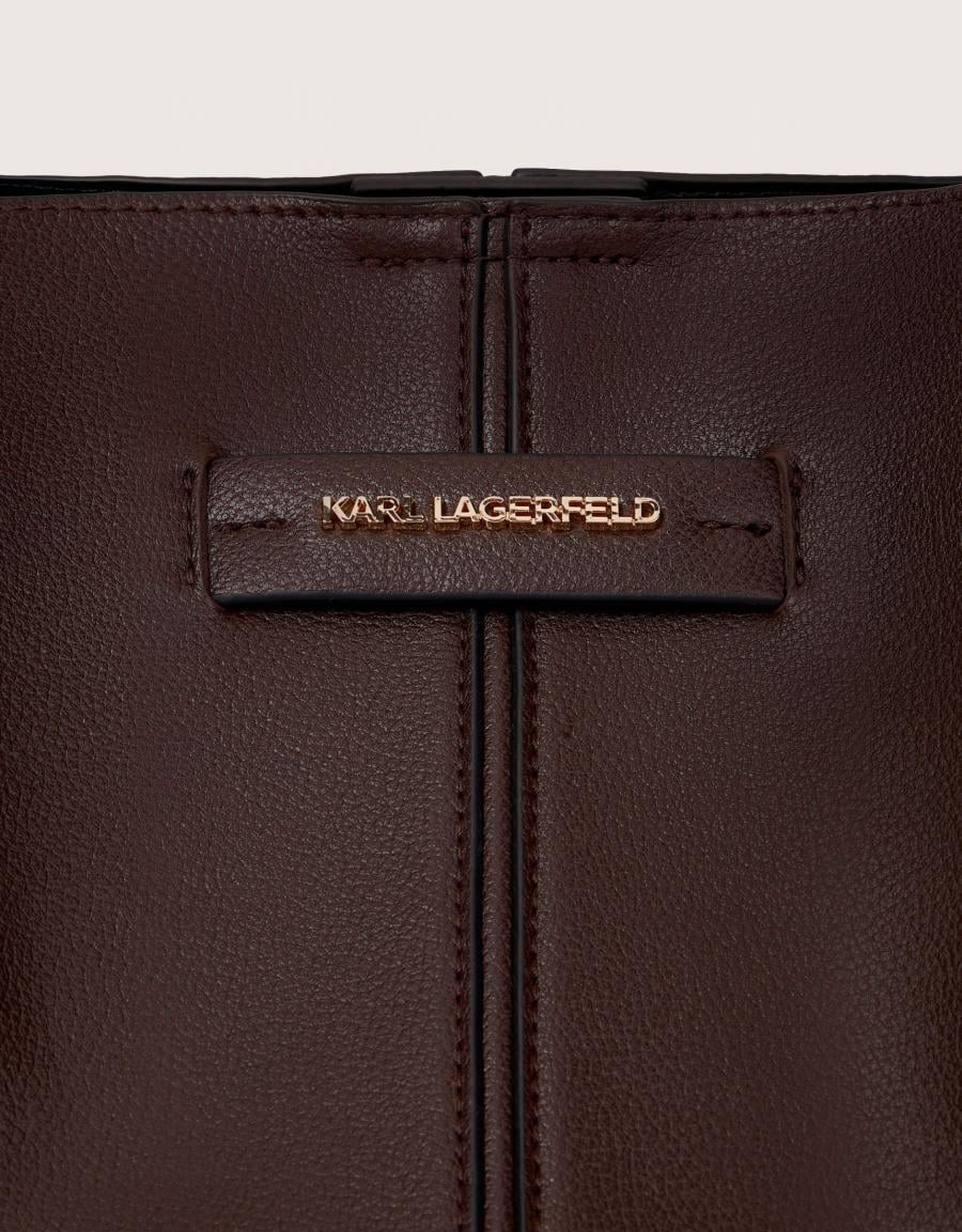 BOLSOS KARL LAGERFELD PIERCED MD TOTE TOBACCO B3W30347 en color Marron