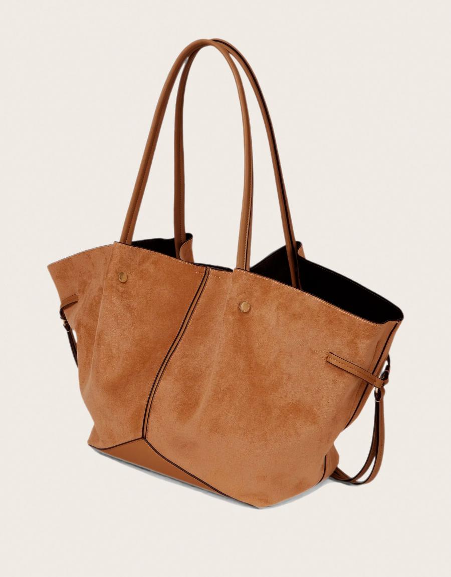 BOLSO KARL LAGERFELD PIERCED MD TOTE DARK TAN B4W30359 en color Cuero